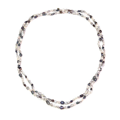 White Freshwater Pearl Silver Necklace (TPC)