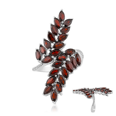 Garnet Silver Ring