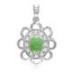 Imperial Chrysoprase Silver Pendant