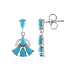 Sleeping Beauty Turquoise Silver Earrings