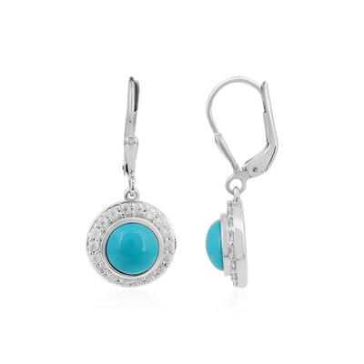 Sleeping Beauty Turquoise Silver Earrings