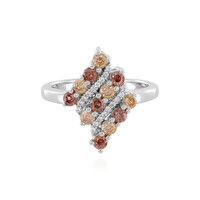 Champagne Zircon Silver Ring