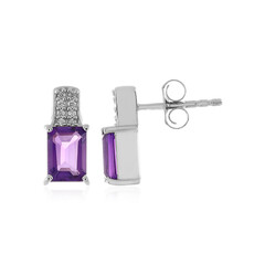 Moroccan Amethyst Silver Earrings