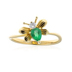 14K AAA Zambian Emerald Gold Ring (CIRARI)