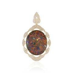 14K Andamooka matrix opal Gold Pendant (AMAYANI)