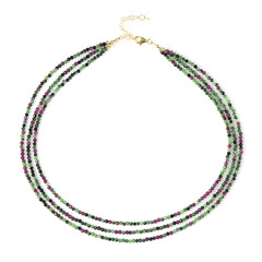 Ruby in Zoisite Silver Necklace