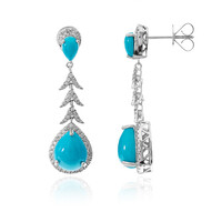 14K Sleeping Beauty Turquoise Gold Earrings (CIRARI)