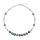 Multi Gem Silver Necklace