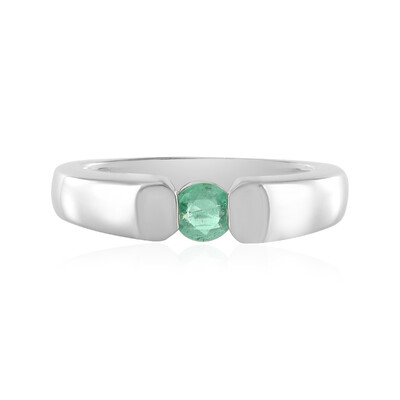 Colombian Emerald Silver Ring