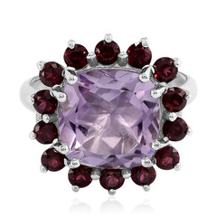 Rose de France Amethyst Silver Ring