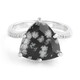 Snowflake Obsidian Silver Ring