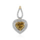 14K Champagne Zircon Gold Pendant (SUHANA)