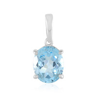 Sky Blue Topaz Silver Pendant