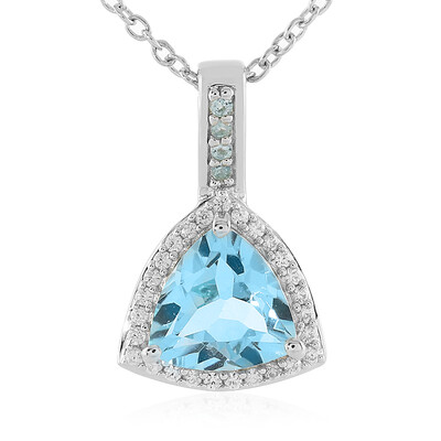 Sky Blue Topaz Silver Necklace