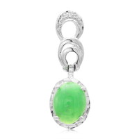 Imperial Chrysoprase Silver Pendant