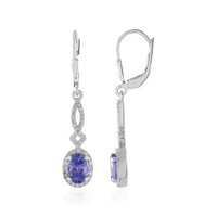 Tanzanite Silver Earrings