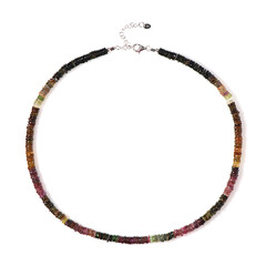 Fancy Tourmaline Silver Necklace