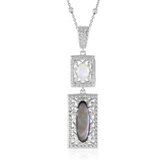 Mother of Pearl Silver Necklace (Dallas Prince Designs)