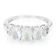 Rainbow Moonstone Silver Ring