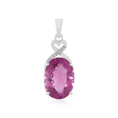 Pink Flouorite Silver Pendant