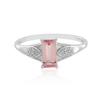 Pink Tourmaline Silver Ring