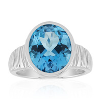 Swiss Blue Topaz Silver Ring (Pallanova)