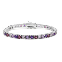 Bolivian Amethyst Silver Bracelet