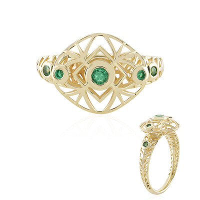 9K Colombian Emerald Gold Ring (Ornaments by de Melo)