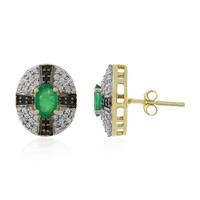 9K Brazilian Emerald Gold Earrings (Adela Gold)