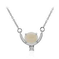 White Opal Silver Necklace