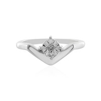 I4 (J) Diamond Silver Ring