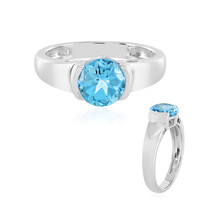 Swiss Blue Topaz Silver Ring