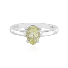 Lemon Quartz Silver Ring