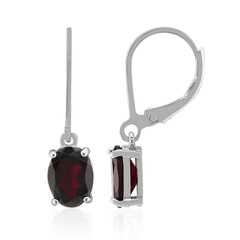 Garnet Silver Earrings