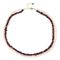 Mozambique Garnet Silver Necklace