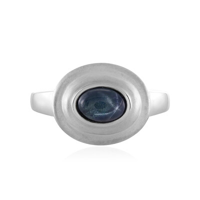 Blue Star Sapphire Silver Ring (MONOSONO COLLECTION)