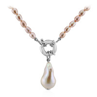 White Freshwater Pearl Silver Necklace (TPC)