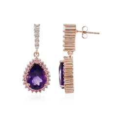 Siberian Amethyst Silver Earrings (Adela Silber)