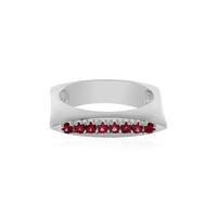 Noble Red Spinel Silver Ring