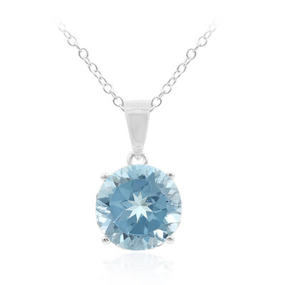 Sky Blue Topaz Silver Necklace