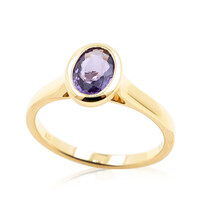 9K Unheated Ceylon Purple Sapphire Gold Ring