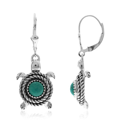 Turquoise Silver Earrings (Desert Chic)