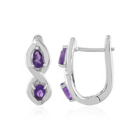 Zambian Amethyst Silver Earrings