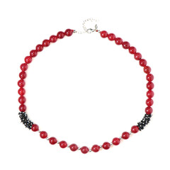 Red Quartz Silver Necklace