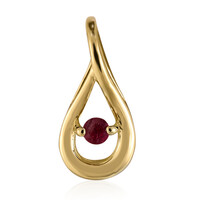 9K Red Beryl Gold Pendant