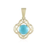 9K Sleeping Beauty Turquoise Gold Pendant (Ornaments by de Melo)