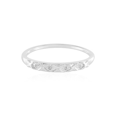 I2 (I) Diamond Silver Ring