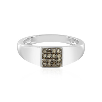 I3 Brown Diamond Silver Ring