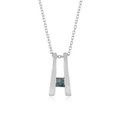 I3 Blue Diamond Silver Pendant