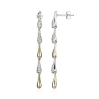 White Topaz Silver Earrings